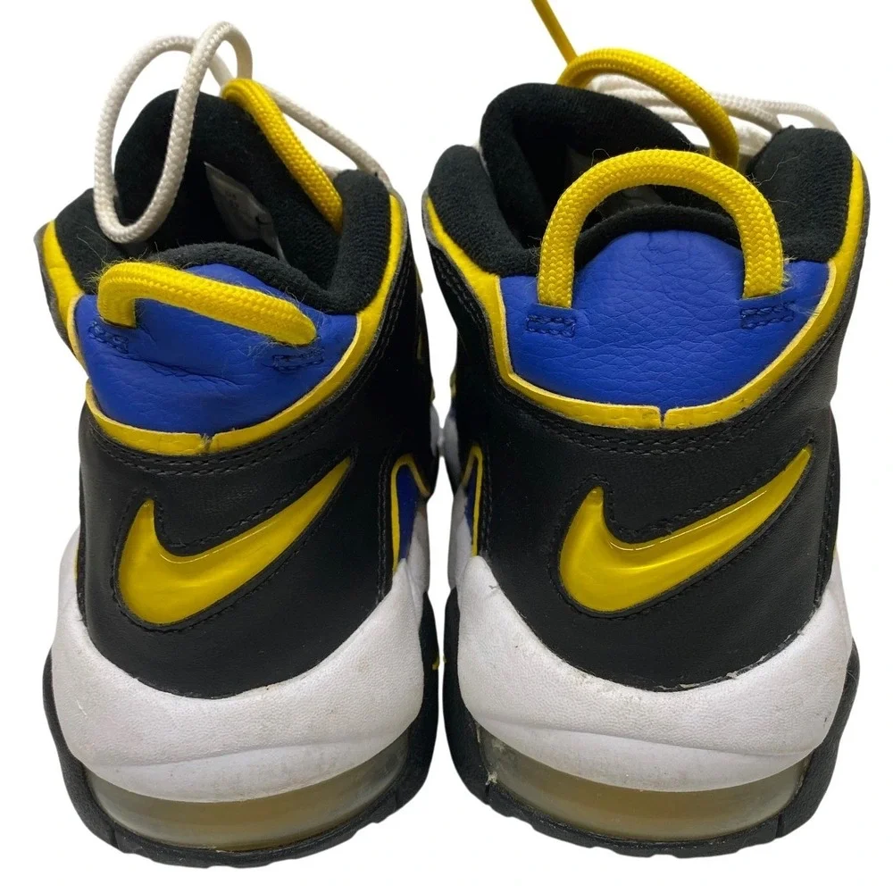 Nike Air More Uptempo Basketball Shoes‎ Blue Yellow Black Retro Youth 5.5Y